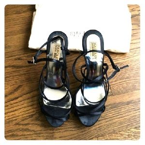 Strappy Black Badgley Mischka heels